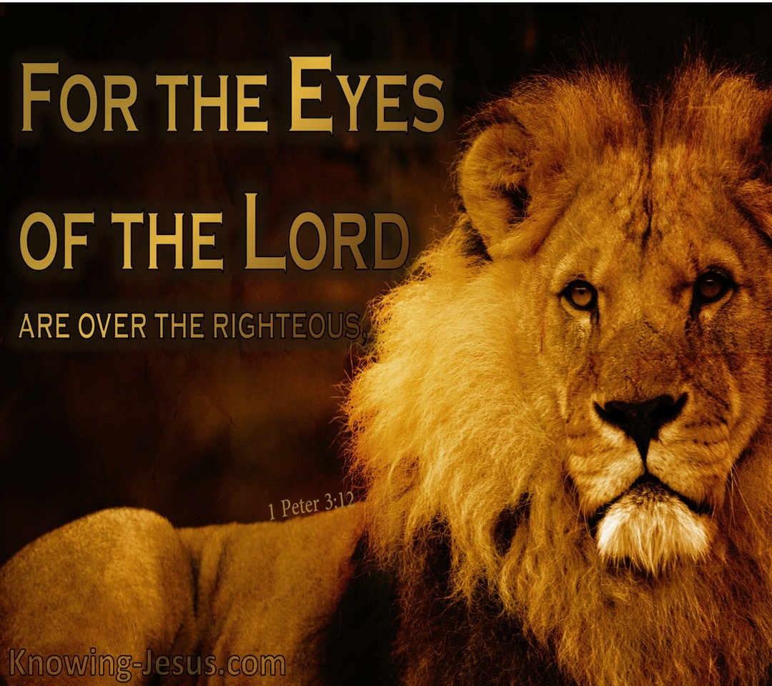 1 Peter 3:12 The Eyes Of The Lord On The Righteous (black)